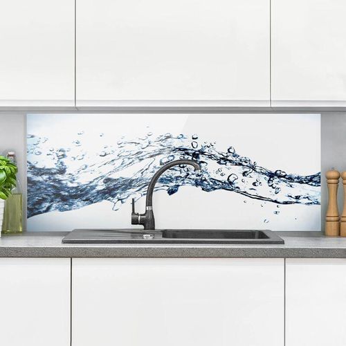 4055957669684 - Micasia - Spritzschutz Glas - Water Splash - Panorama Quer Größe HxB 50cm x 125cm