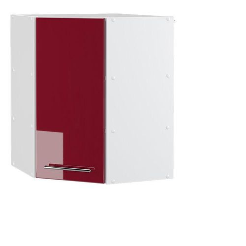 4251421955622 - VICCO Eck Hängeschrank 57 cm Bordeaux Hochglanz Küchenschrank Hängeschrank Küchenzeile Fame-Line