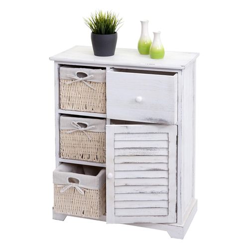 4057651419589 - Kommode MCW-H21 Schrank Schubladenkommode Massiv-Holz Korb-Schublade 80x60x30cm ~ shabby weiß 4057651419589 - Kommode MCW-H21 Schrank Schubladenkommode Massiv-Holz Korb-Schublade 80x60x30cm ~ shabby weiß