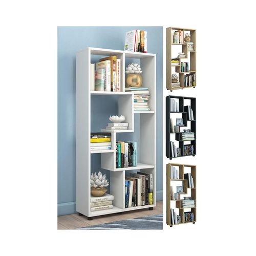4051814403309 - Standregal Holzregal stehend platzsparendes Regal Maße H 119 x B 60 x T 20 cm Elegantes Regal stehend Aufbewahrungsregal Bücherregal Raumteiler Blina Gr 60 schwarz B60cm H119cm T20cm Holzwerkstoff Holz Spanplatte Regale