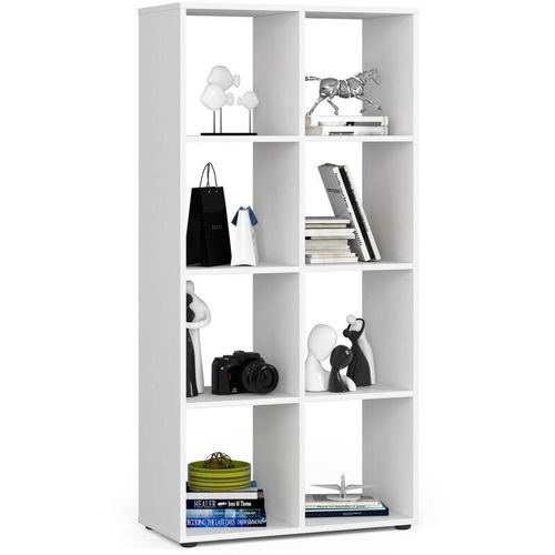 5907504384122 - Bücherregal Akord quad Bücherschrank Weiß 705 cm 8 Ebenen B705 x H144 x T33 cm