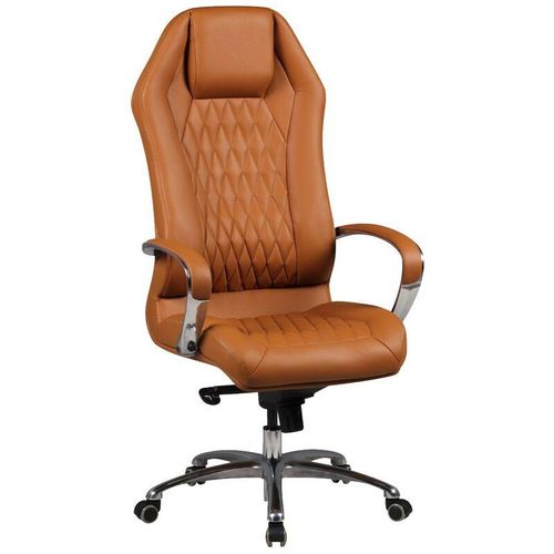 4250950241473 - Finebuy - Bürostuhl monterey Echt-Leder Schreibtischstuhl xxl Polsterung Design Chefsessel hohe Rückenlehne mit Kopfstütze Drehstuhl Drehsessel