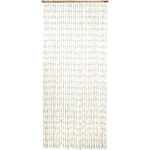4012622279944 - Türvorhang LOCKER CIRCLES Gardinen Gr 200 cm Hakenaufhängung 90 cm beige (natur) Fertiggardine Gardine Türvorhang Bistrogardinen