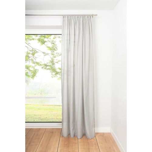 4040255304023 - Ondeco Schlaufenschal Breeze Gardinen Blickdicht Vorhang Schlafzimmer 1er Set Farbe Grau Größe 135x300 cm