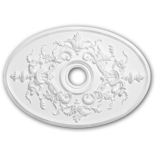 4250691775220 - Decor - Rosette profhome 156041 Zierelement Deckenelement Neo-Empire-Stil weiß 785 x 544 cm - weiß