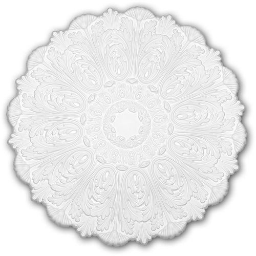 4250691775343 - Decor - Rosette profhome 156055 Zierelement Deckenelement Rokoko Barock Stil weiß ø 752 cm - weiß