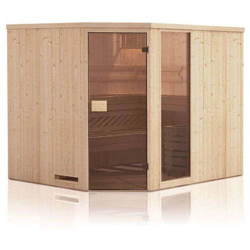 4251771220302 - Innenkabine Spruce für Saunahäuser Innensauna 3 Sitzbänke aus Holz  Saunakabine mit 68 mm Wandstärke Infrarotsauna mit Montagematerial