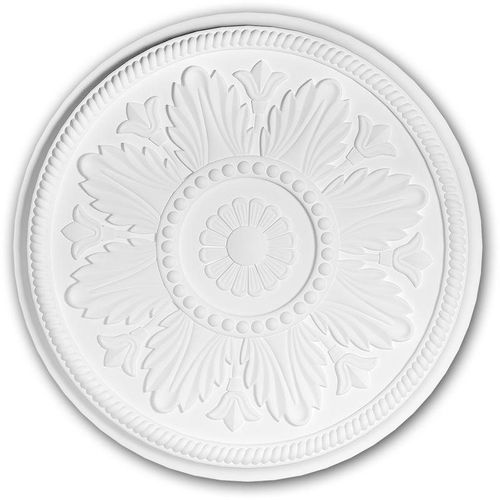 4250691775145 - Decor - Rosette profhome 156033 Zierelement Deckenelement Neo-Klassizismus-Stil weiß ø 46 cm - weiß