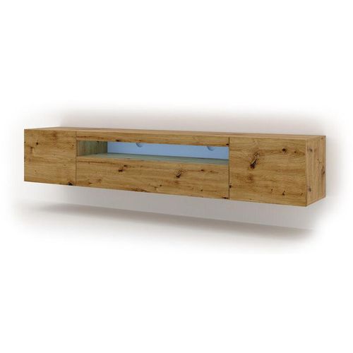 5903769716487 - Bim Furniture - TV-Schrank aura 200 cm hängend oder stehend handwerks-eiche + led