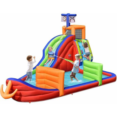 0794094597200 - Aufblasbarer Wasserpark in Piratenschiff Hüpfburg mit Wasserrutsche Kletterwand Planschbecken 3 Wasserpistolen & Zielspiel mit Tragetasche für 0794094597200 - Aufblasbarer Wasserpark in Piratenschiff Hüpfburg mit Wasserrutsche Kletterwand Planschbecken 3 Wasserpistolen & Zielspiel mit Tragetasche für