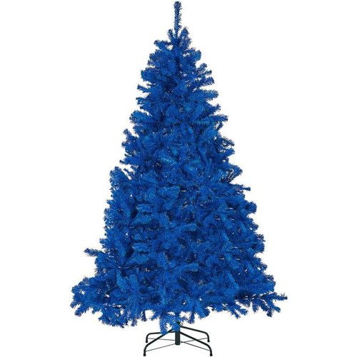 4251682269797 - Beliani - Weihnachtsbaum 210 cm Blau aus Kunststoff mit Ständer Weihnachtszeit Weihnachten Wohnzimmer Modern - Blau