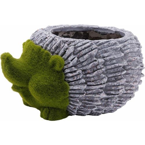 4333692254427 - Trendline - Deko Pflanztopf Igel 32 x 245 x 16 cm grau grün Gartenfiguren