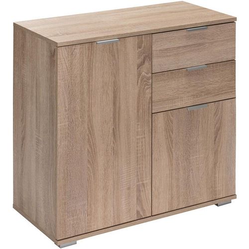 4250525360691 - - casaria® Kommode Alba Holz Modern höhenverstellbarer Einlegeboden Schlafzimmer Büro Flur Mehrzweckschrank Aktenschrank Schrank DB121 - Eiche