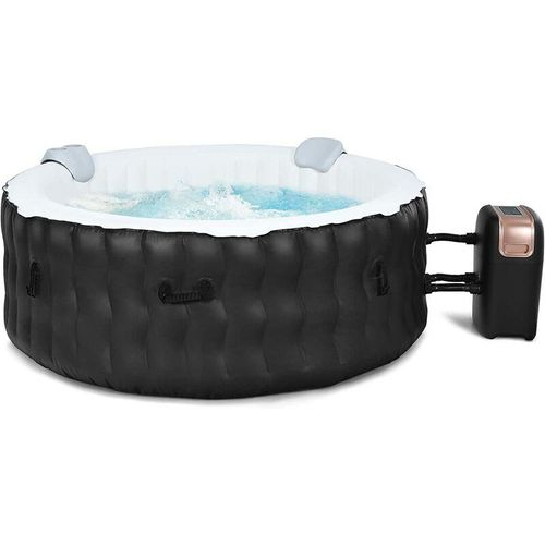 0794094543214 - Costway - Aufblasbarer Whirlpool Φ180cm Massage Spa Pool rund mit 108 Massagedüsen Heizfunktion Outdoor Massagepool Selbstaufblasend für 4 Personen