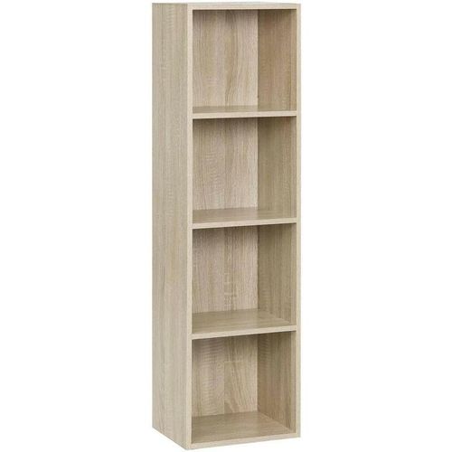 4063425129417 - Bücherregal Bücherschrank Aufbewahrungregal Aktenschrank 4 Fächer 24x106x30 cm - Woltu