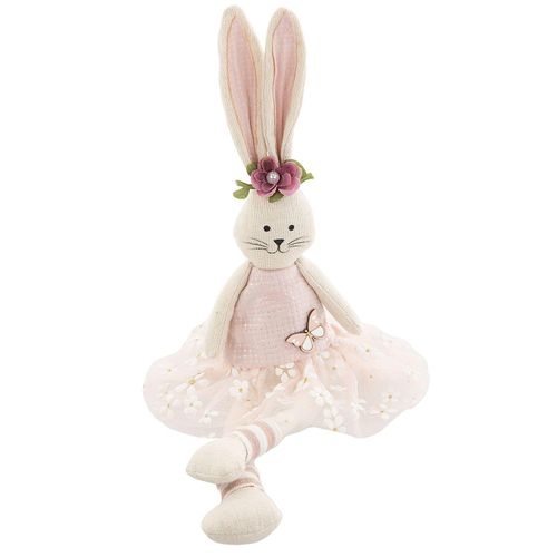 4058896297390 - Stoff-Hase mit Tüllrock natur-rosa 39 cm