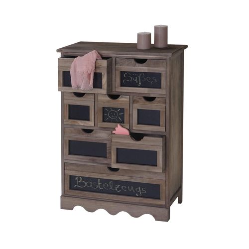 4057651120096 - Kommode Venlo Schubladenschrank mit Tafel Shabby-Look Vintage FSC-zertifiziert 87x60x30cm ~ braun 4057651120096 - Kommode Venlo Schubladenschrank mit Tafel Shabby-Look Vintage FSC-zertifiziert 87x60x30cm ~ braun
