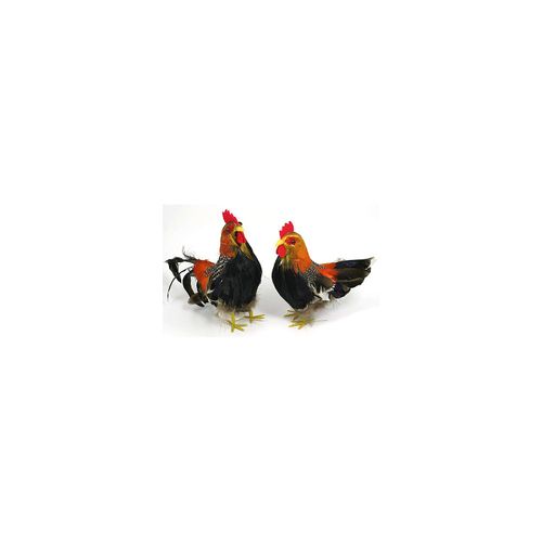 4058896143895 - Federhahn und -huhn 17 cm und 18 cm 2 Stück