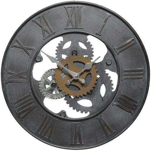 4050223846059 - Wanduhr Zahnrad Uhr 39cm Wanduhren Gr B H T 39 cm x 39 cm x 3 cm schwarz Wanduhren