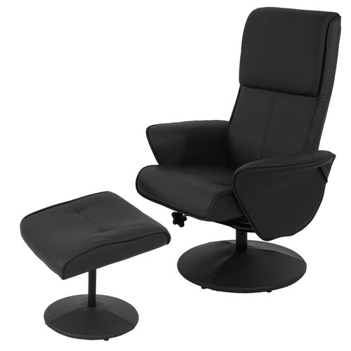 4052826150786 - Relaxsessel Stockholm Fernsehsessel Relaxliege TV-Sessel mit Hocker ~ Kunstleder schwarz 4052826150786 - Relaxsessel Stockholm Fernsehsessel Relaxliege TV-Sessel mit Hocker ~ Kunstleder schwarz
