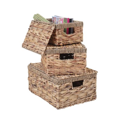 4057651225524 - 3er Set Aufbewahrungsbox MCW-C23 Truhe Kiste Box mit Deckel Wasserhyazinthe naturfarben 4057651225524 - 3er Set Aufbewahrungsbox MCW-C23 Truhe Kiste Box mit Deckel Wasserhyazinthe naturfarben