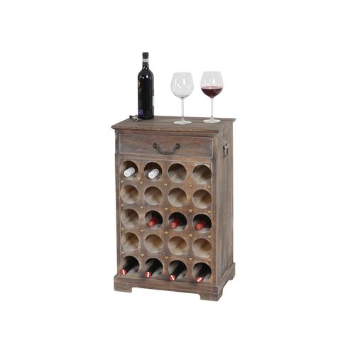 4052826197163 - Weinregal Torre T324 Flaschenregal Regal für 20 Flaschen 76x48x31cm Shabby-Look Vintage ~ braun 4052826197163 - Weinregal Torre T324 Flaschenregal Regal für 20 Flaschen 76x48x31cm Shabby-Look Vintage ~ braun