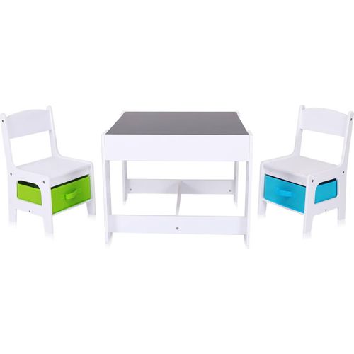 4260595750001 - Kindersitzgruppe mit multifunktionalem Tisch und 2 Stühlen aus Holz - Max 4260595750001 - Kindersitzgruppe mit multifunktionalem Tisch und 2 Stühlen aus Holz - Max