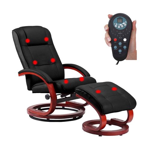 4057651066998 - Relaxsessel mit Hocker und Massagefunktion Kunstleder schwarz 4057651066998 - Relaxsessel mit Hocker und Massagefunktion Kunstleder schwarz