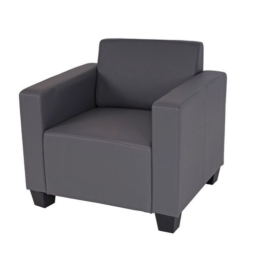 4057651417998 - Sessel Loungesessel Mocalieri Kunstleder ~ dunkelgrau 4057651417998 - Sessel Loungesessel Mocalieri Kunstleder ~ dunkelgrau