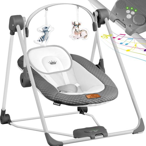 4260692714920 - KIDIZ® Babywippe Babyschaukel mit 5 Geschwindigkeitseinstellungen zusammenklappbarer Baby Wippe Schaukel Babyhochstuhl mit Spielbogen Spielzeugen 5 beruhigende Naturgeräusche neugeborene 4260692714920 - KIDIZ® Babywippe Babyschaukel mit 5 Geschwindigkeitseinstellungen zusammenklappbarer Baby Wippe Schaukel Babyhochstuhl mit Spielbogen Spielzeugen 5 beruhigende Naturgeräusche neugeborene