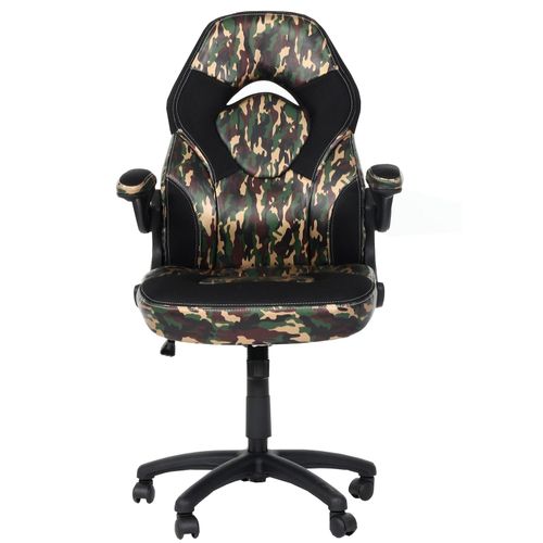 4057651817583 - Bürostuhl MCW-K13 Drehstuhl Gamingstuhl ergonomisch verstellbare Armlehne Kunstleder ~ camouflage-schwarz 4057651817583 - Bürostuhl MCW-K13 Drehstuhl Gamingstuhl ergonomisch verstellbare Armlehne Kunstleder ~ camouflage-schwarz