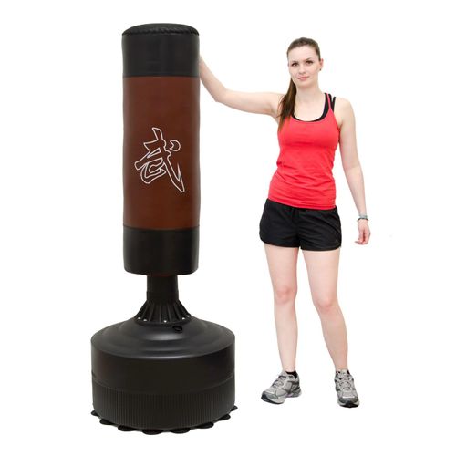 4260352174873 - 175cm Standboxsack Box Punching Bag Boxsack Stehend Boxständer Braun