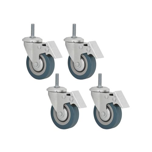 4057216034097 - Set of 4 360° Caster Wheels 75mm - M10 Heavy Duty Wheel Castors Furniture Wheels - grau 4057216034097 - Set of 4 360° Caster Wheels 75mm - M10 Heavy Duty Wheel Castors Furniture Wheels - grau
