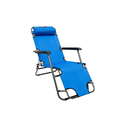 4057216003000 - - Campingstuhl Liegestuhl Freizeitliege Sonnenliege Strandliege Campingliege Klappliege Liege 153cm Türkis - blau