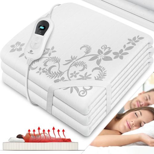4255598301510 - KESSER® Wärmeunterbett mit Abschaltautomatik Fernbedienung Heizdecke mit 3 Temperaturstufen Wärmebettunterlage fürs Bett Matratzenheizung Wärmedecke aus weichem Vlies Heizkissen