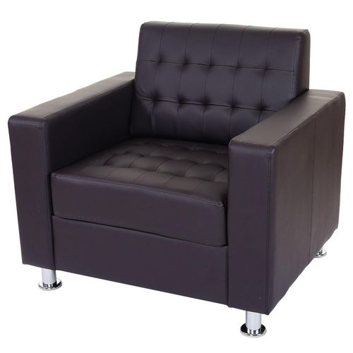 4057651152714 - Sessel Pori Clubsessel Loungesessel Kunstleder Metall-Füße ~ coffee 4057651152714 - Sessel Pori Clubsessel Loungesessel Kunstleder Metall-Füße ~ coffee