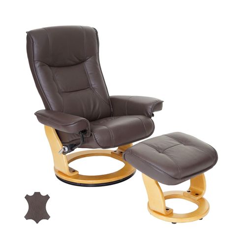 4057651167879 - MCA Relaxsessel Halifax Fernsehsessel Hocker Echtleder 130kg belastbar ~ braun naturbraun 4057651167879 - MCA Relaxsessel Halifax Fernsehsessel Hocker Echtleder 130kg belastbar ~ braun naturbraun