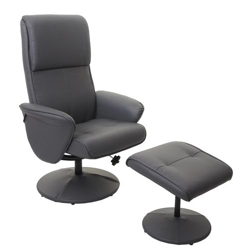 4057651493466 - Relaxsessel Stockholm Fernsehsessel Relaxliege TV-Sessel mit Hocker ~ Kunstleder mattgrau 4057651493466 - Relaxsessel Stockholm Fernsehsessel Relaxliege TV-Sessel mit Hocker ~ Kunstleder mattgrau