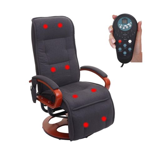 4057651521961 - Relaxliege Terni II Relaxsessel Massagesessel MIT Massage Stoff Textil ~ dunkelgrau 4057651521961 - Relaxliege Terni II Relaxsessel Massagesessel MIT Massage Stoff Textil ~ dunkelgrau