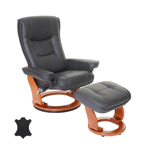 4057651167893 - MCA Relaxsessel Halifax Fernsehsessel Hocker Echtleder 130kg belastbar ~ schwarz honigfarben 4057651167893 - MCA Relaxsessel Halifax Fernsehsessel Hocker Echtleder 130kg belastbar ~ schwarz honigfarben