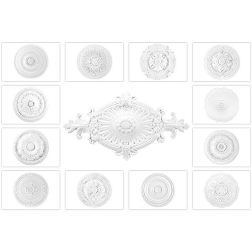 4251769679921 - Grand Decor - Stuckrosette aus pu R101 bis R124 - Deckenrosette Stuck Wanddeko Wohnzimmer R108 - ø 76 cm