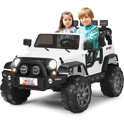 0661706153089 - 2 Sitzer Kinderauto mit 24G-Fernbedienung 3 Gang Elektroauto mit MP3 Musik Hupe und Scheinwerfer 25-4 km h 12V Kinderfahrzeug für