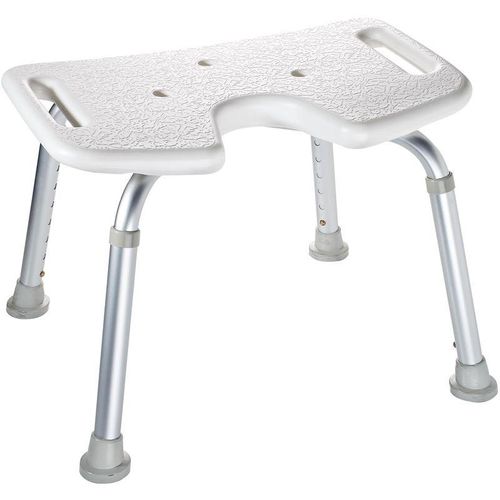 4006956108872 - RIDDER Bad-Hocker Sam weiß mit Hygieneausschnitt höhenverstellbar PE   Aluminium