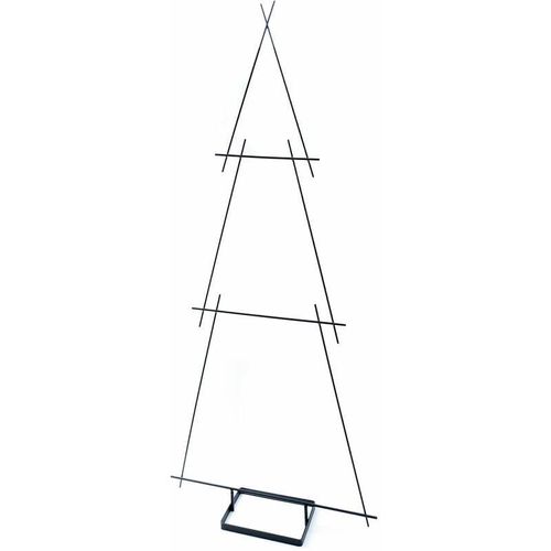 4260700656358 - Spetebo - Deisgn Metall Tannenbaum schwarz - 118 cm - Deko Baum für Zierschmuck - Weihnachten Advent Ständer Dekoration zum Beschmücken