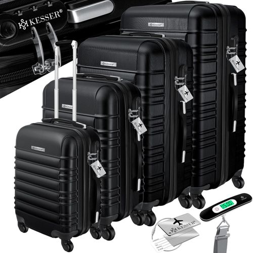 4260635557829 - KESSER® 4tlg Hartschalenkofferset Hartschalenkoffer Reisekoffer Set Reisekofferset Trolley Koffer Inkl Kofferwaage + Gepäckanhänger Rollkoffer Schloss 4 Rollen ABS-Hartschale Teleskopgriff S-M-L-XL 4260635557829 - KESSER® 4tlg Hartschalenkofferset Hartschalenkoffer Reisekoffer Set Reisekofferset Trolley Koffer Inkl Kofferwaage + Gepäckanhänger Rollkoffer Schloss 4 Rollen ABS-Hartschale Teleskopgriff S-M-L-XL