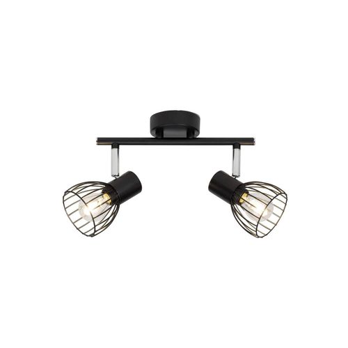 4004353286476 - Lampe Blacky Spotrohr 2flg schwarz 2x D45 E14 40W geeignet für Tropfenlampen (nicht enthalten) Für LED-Leuchtmittel geeignet - schwarz - Brilliant 4004353286476 - Lampe Blacky Spotrohr 2flg schwarz 2x D45 E14 40W geeignet für Tropfenlampen (nicht enthalten) Für LED-Leuchtmittel geeignet - schwarz - Brilliant