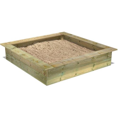 4251511800504 - Wickey - King Kong Sandkasten Sandkiste mit Sitzbank Garten Kinder Buddelkiste - 145 x 145 cm