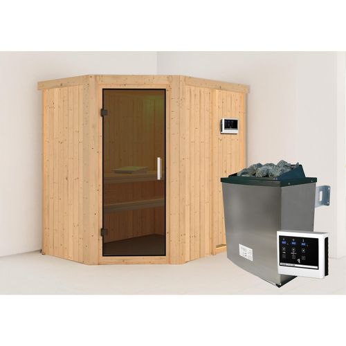 4010090586922 - Sauna Havasu SET naturbelassen mit 9kW Ofen