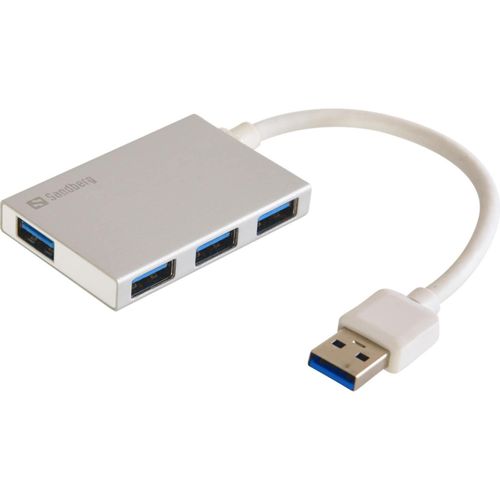 5705730133886 - USB 30 Pocket Hub - hub - 4 ports USB-Hubs - USB 30 - 4 - silber