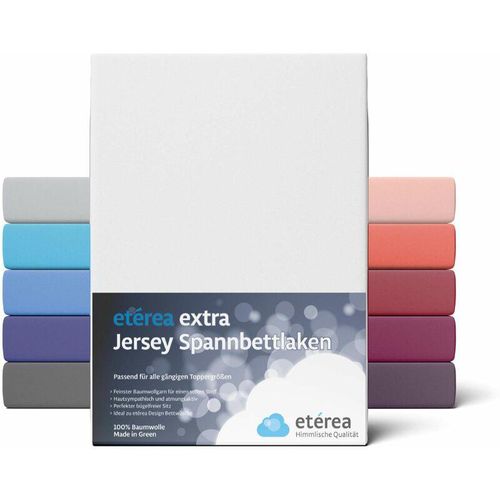 4055971078127 - Etérea - Extra Jersey Spannbettlaken Weiss 140x200 - 160x220 cm - Weiss